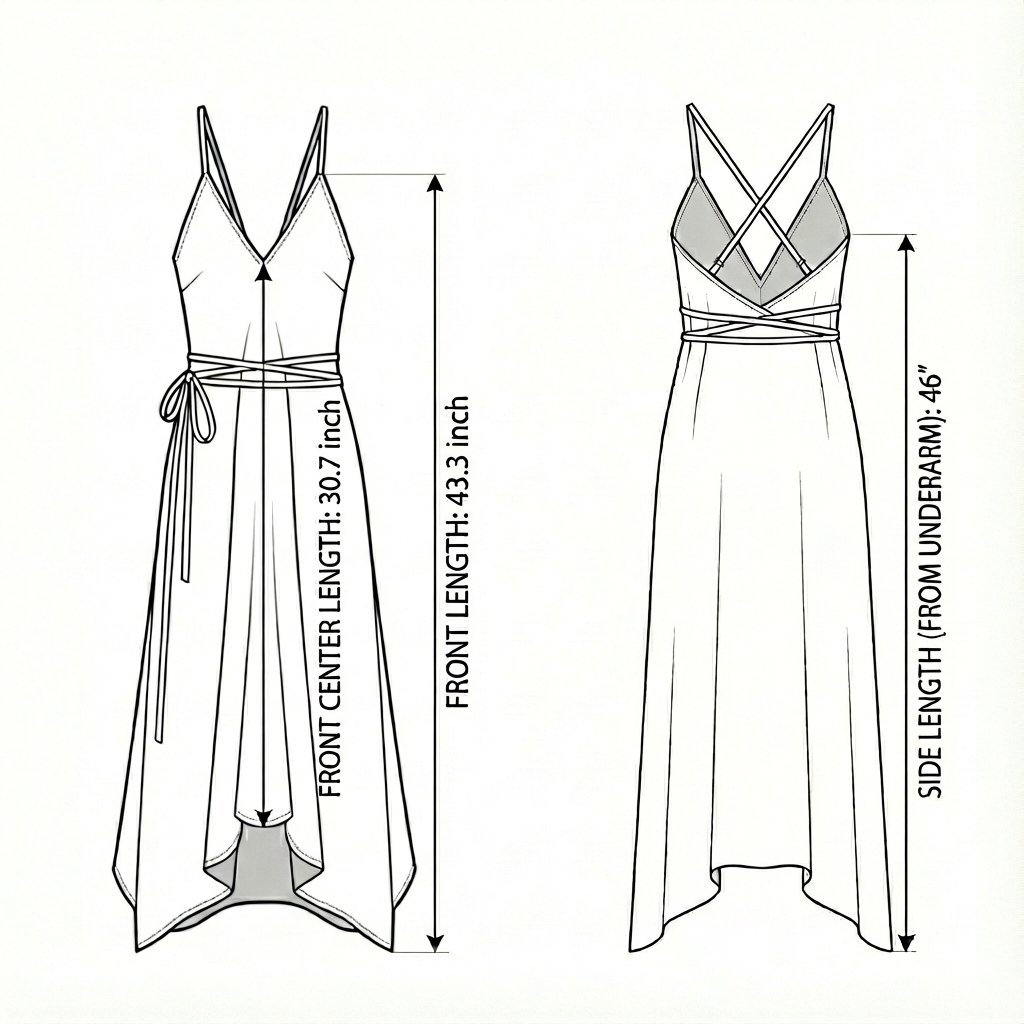 Size chart for Sage Maxi Dress - White