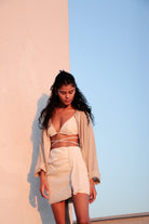 Bella Mini Skirt Natural - The Handloom
