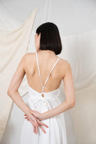 Sage Maxi Dress White - The Handloom